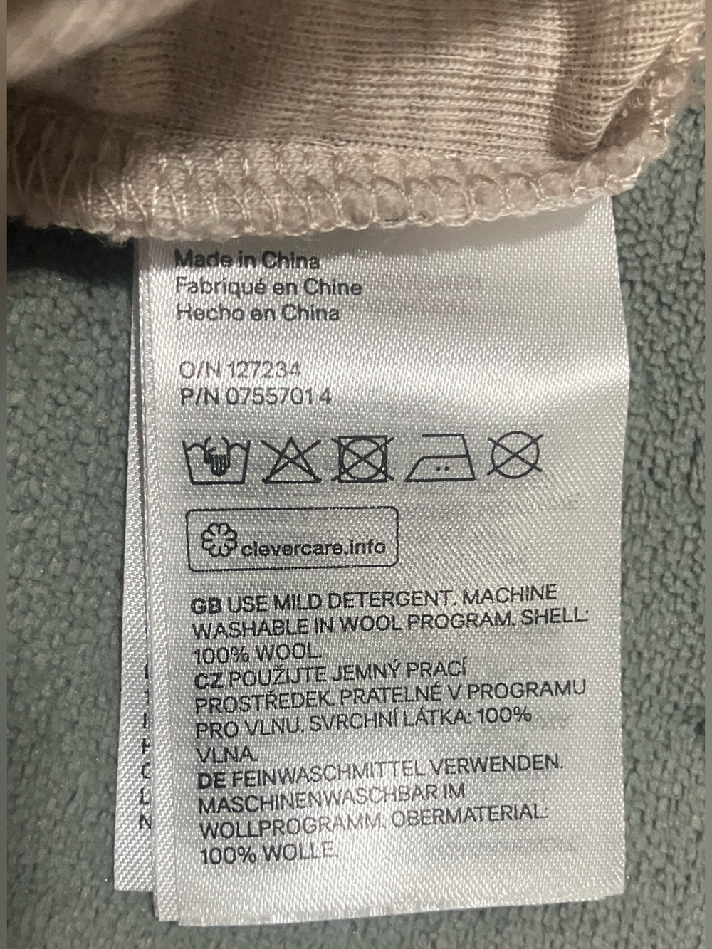 H&M 100% Wool Baby Bodysuit – 2–4M – Oatmeal – Like New - Picture 10 of 10